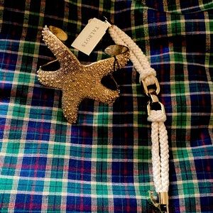 Talbots New with Tags Beachy Cuff and Rope Bracelet Set